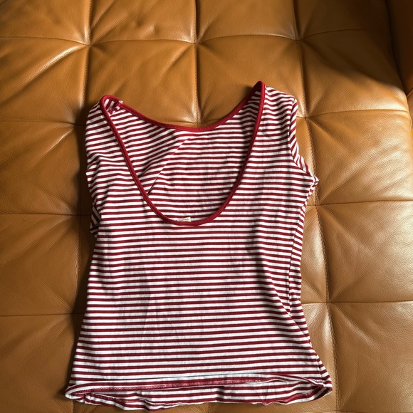 Strip White and red long sleeve tee - Picture 2 of 3